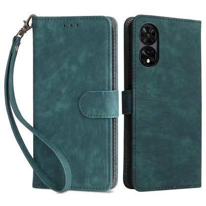 For TCL 50 5G Case RFID Blocking Folio Flip Leather Phone Wallet Cover with Hand Strap