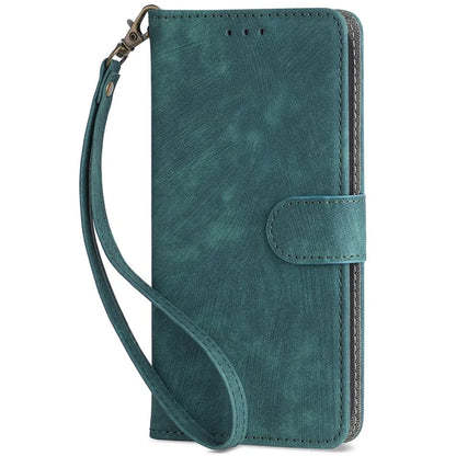 For TCL 50 5G Case RFID Blocking Folio Flip Leather Phone Wallet Cover with Hand Strap