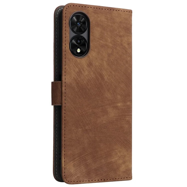 For TCL 50 5G Case RFID Blocking Folio Flip Leather Phone Wallet Cover with Hand Strap