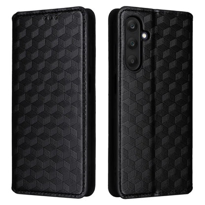 For Samsung Galaxy M55 5G / C55 5G / F55 5G Wallet Case Rhombus Pattern Magnetic Closing Leather Phone Cover