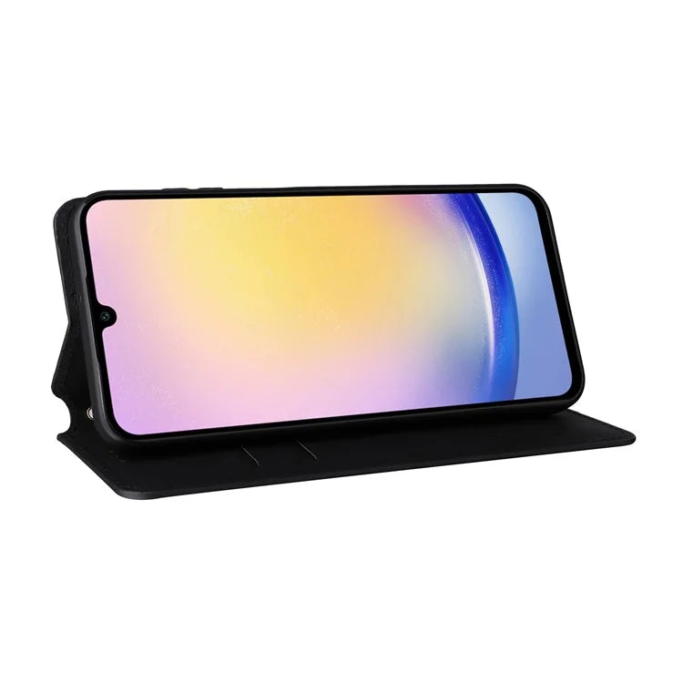 For Samsung Galaxy M55 5G / C55 5G / F55 5G Wallet Case Rhombus Pattern Magnetic Closing Leather Phone Cover