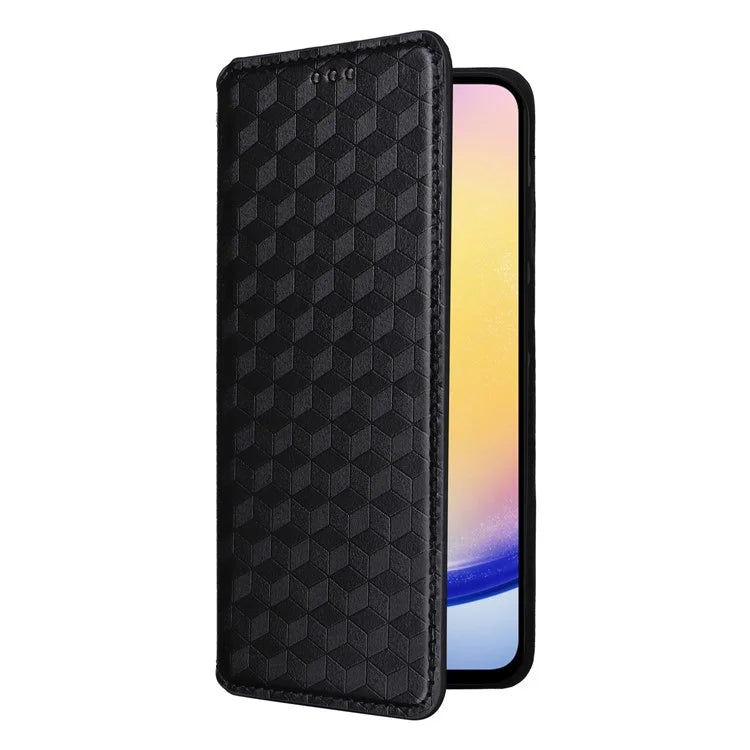 For Samsung Galaxy M55 5G / C55 5G / F55 5G Wallet Case Rhombus Pattern Magnetic Closing Leather Phone Cover