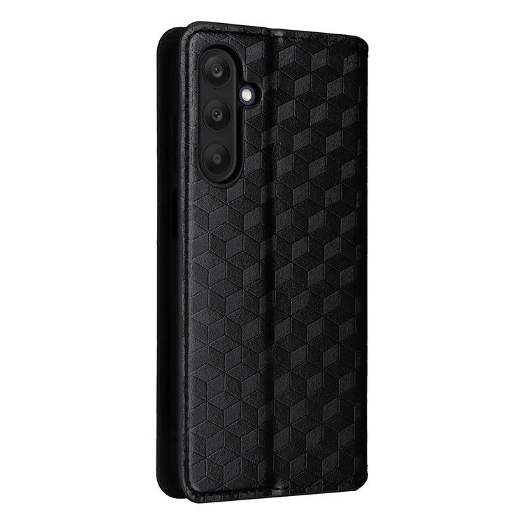 For Samsung Galaxy M55 5G / C55 5G / F55 5G Wallet Case Rhombus Pattern Magnetic Closing Leather Phone Cover