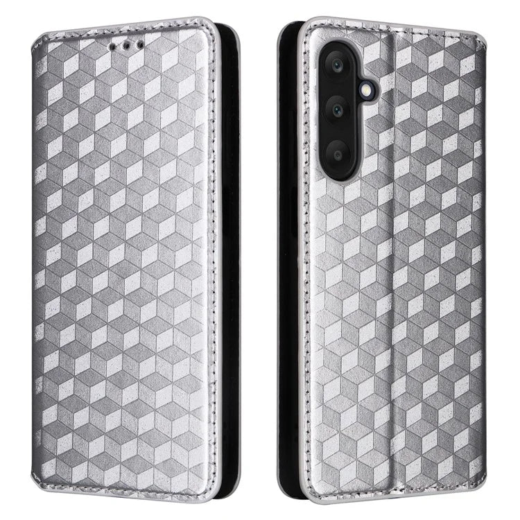 For Samsung Galaxy M55 5G / C55 5G / F55 5G Wallet Case Rhombus Pattern Magnetic Closing Leather Phone Cover