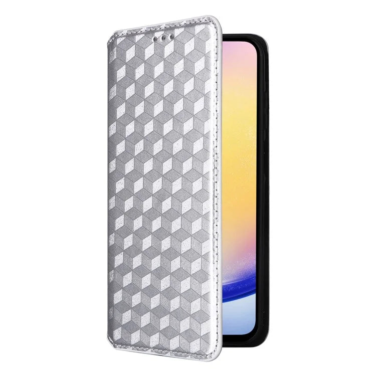 For Samsung Galaxy M55 5G / C55 5G / F55 5G Wallet Case Rhombus Pattern Magnetic Closing Leather Phone Cover