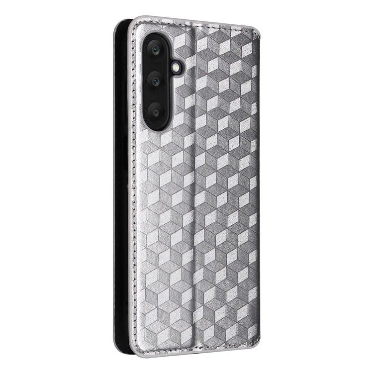 For Samsung Galaxy M55 5G / C55 5G / F55 5G Wallet Case Rhombus Pattern Magnetic Closing Leather Phone Cover