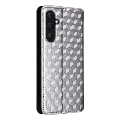 For Samsung Galaxy M55 5G / C55 5G / F55 5G Wallet Case Rhombus Pattern Magnetic Closing Leather Phone Cover