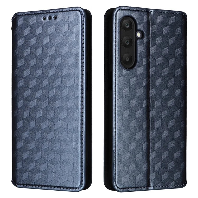 For Samsung Galaxy M55 5G / C55 5G / F55 5G Wallet Case Rhombus Pattern Magnetic Closing Leather Phone Cover