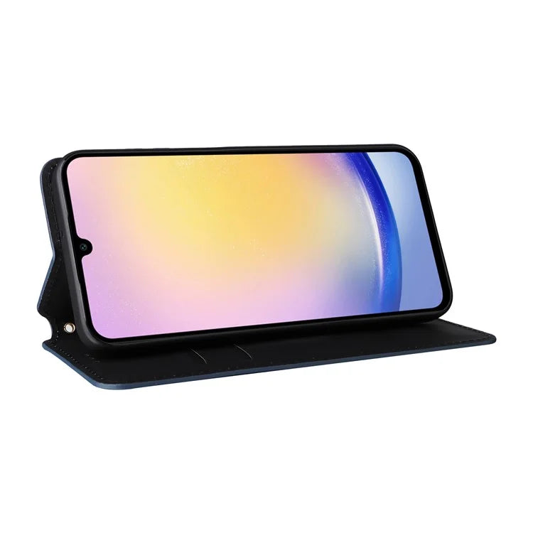 For Samsung Galaxy M55 5G / C55 5G / F55 5G Wallet Case Rhombus Pattern Magnetic Closing Leather Phone Cover