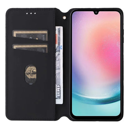 For Samsung Galaxy M55 5G / C55 5G / F55 5G Wallet Case Rhombus Pattern Magnetic Closing Leather Phone Cover