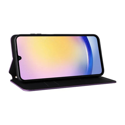 For Samsung Galaxy M55 5G / C55 5G / F55 5G Wallet Case Rhombus Pattern Magnetic Closing Leather Phone Cover