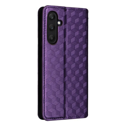 For Samsung Galaxy M55 5G / C55 5G / F55 5G Wallet Case Rhombus Pattern Magnetic Closing Leather Phone Cover