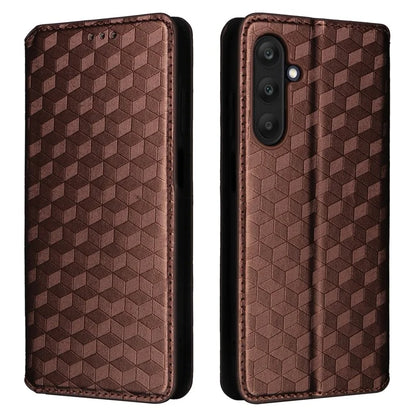 For Samsung Galaxy M55 5G / C55 5G / F55 5G Wallet Case Rhombus Pattern Magnetic Closing Leather Phone Cover