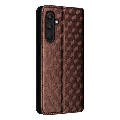 For Samsung Galaxy M55 5G / C55 5G / F55 5G Wallet Case Rhombus Pattern Magnetic Closing Leather Phone Cover