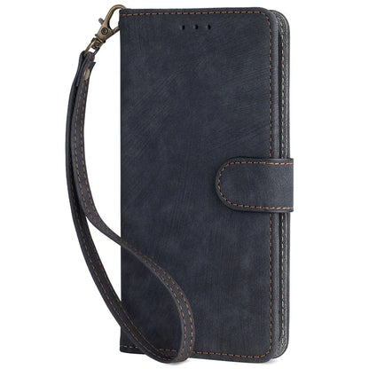 For Samsung Galaxy M55 5G / C55 5G / F55 5G Case RFID Blocking Folio Flip Leather Phone Wallet Cover with Hand Strap