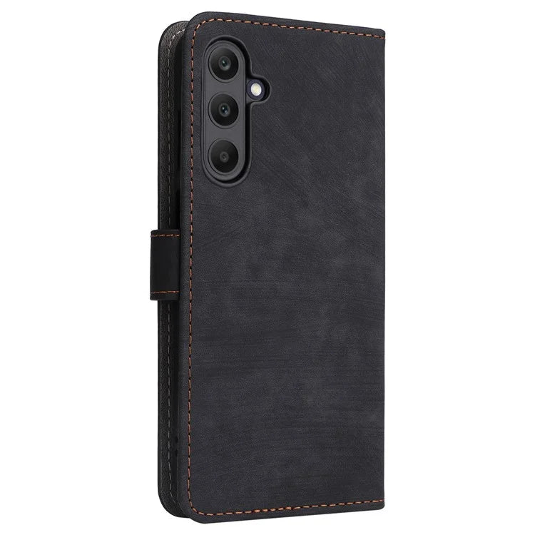 For Samsung Galaxy M55 5G / C55 5G / F55 5G Case RFID Blocking Folio Flip Leather Phone Wallet Cover with Hand Strap