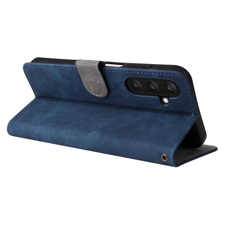 For Samsung Galaxy M55 5G / C55 5G / F55 5G Case RFID Blocking Folio Flip Leather Phone Wallet Cover with Hand Strap