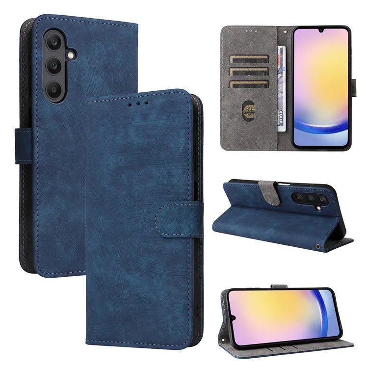 For Samsung Galaxy M55 5G / C55 5G / F55 5G Case RFID Blocking Folio Flip Leather Phone Wallet Cover with Hand Strap