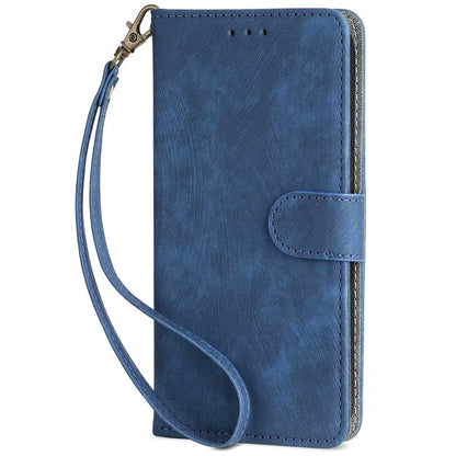 For Samsung Galaxy M55 5G / C55 5G / F55 5G Case RFID Blocking Folio Flip Leather Phone Wallet Cover with Hand Strap