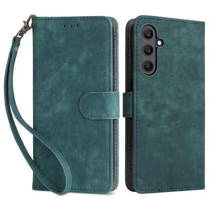 For Samsung Galaxy M55 5G / C55 5G / F55 5G Case RFID Blocking Folio Flip Leather Phone Wallet Cover with Hand Strap