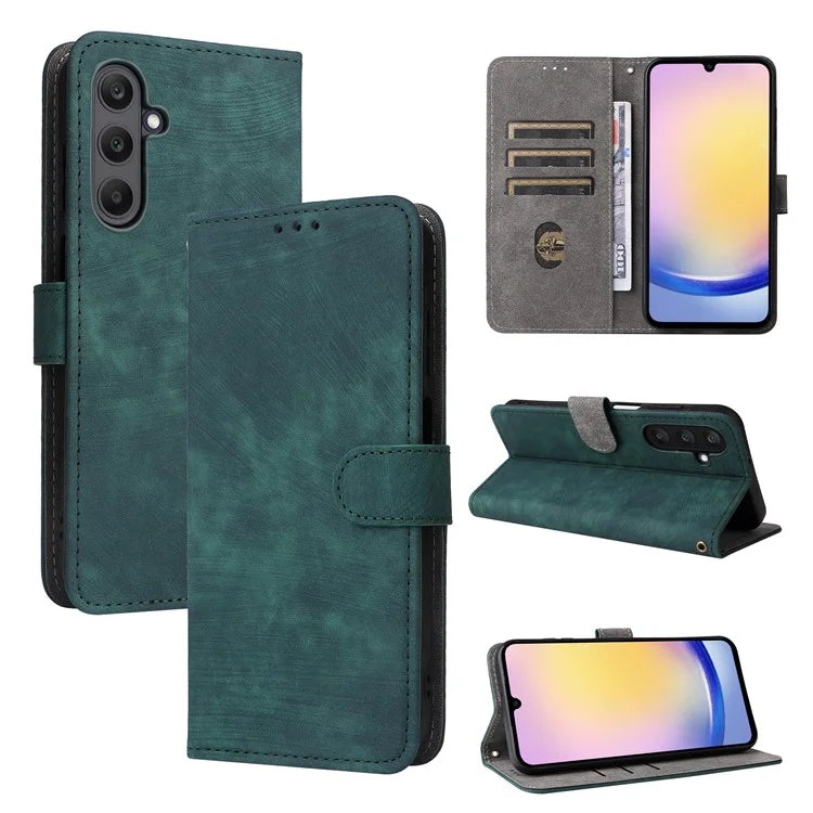 For Samsung Galaxy M55 5G / C55 5G / F55 5G Case RFID Blocking Folio Flip Leather Phone Wallet Cover with Hand Strap