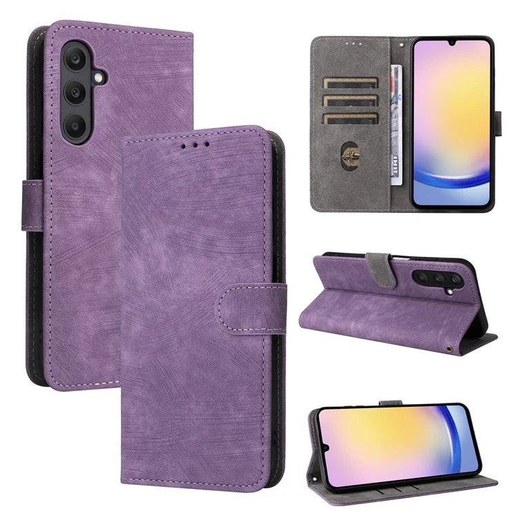 For Samsung Galaxy M55 5G / C55 5G / F55 5G Case RFID Blocking Folio Flip Leather Phone Wallet Cover with Hand Strap