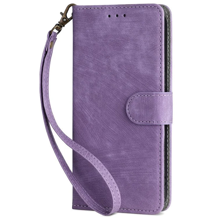 For Samsung Galaxy M55 5G / C55 5G / F55 5G Case RFID Blocking Folio Flip Leather Phone Wallet Cover with Hand Strap