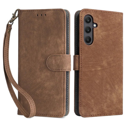 For Samsung Galaxy M55 5G / C55 5G / F55 5G Case RFID Blocking Folio Flip Leather Phone Wallet Cover with Hand Strap