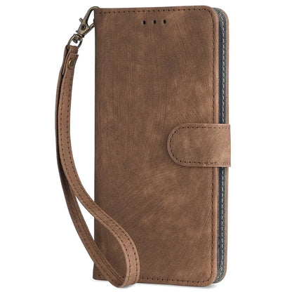 For Samsung Galaxy M55 5G / C55 5G / F55 5G Case RFID Blocking Folio Flip Leather Phone Wallet Cover with Hand Strap