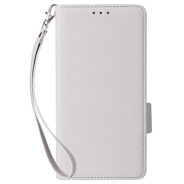 For Samsung Galaxy M55 5G / C55 5G / F55 5G Case Litchi Texture PU Leather Stand Phone Cover with Strap