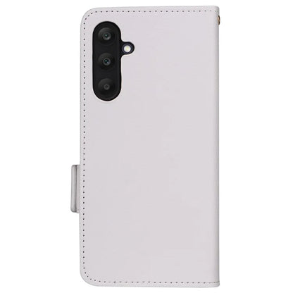 For Samsung Galaxy M55 5G / C55 5G / F55 5G Case Litchi Texture PU Leather Stand Phone Cover with Strap