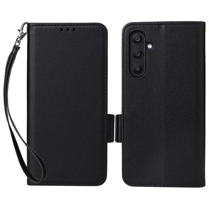 For Samsung Galaxy M55 5G / C55 5G / F55 5G Case Litchi Texture PU Leather Stand Phone Cover with Strap