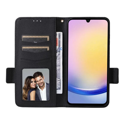 For Samsung Galaxy M55 5G / C55 5G / F55 5G Case Litchi Texture PU Leather Stand Phone Cover with Strap