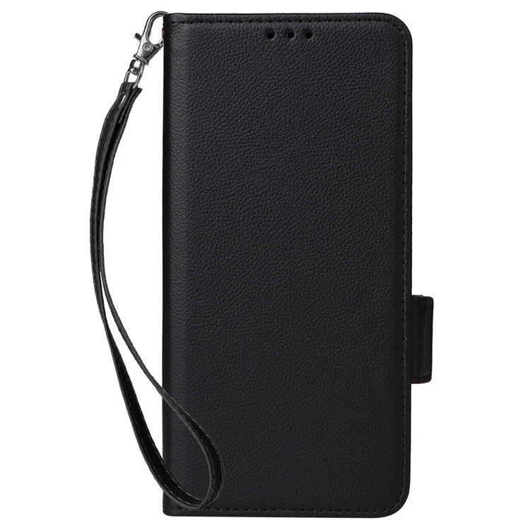 For Samsung Galaxy M55 5G / C55 5G / F55 5G Case Litchi Texture PU Leather Stand Phone Cover with Strap