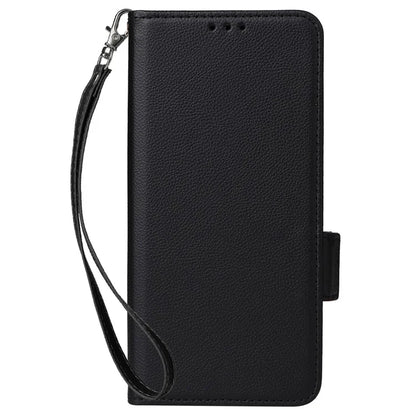 For Samsung Galaxy M55 5G / C55 5G / F55 5G Case Litchi Texture PU Leather Stand Phone Cover with Strap