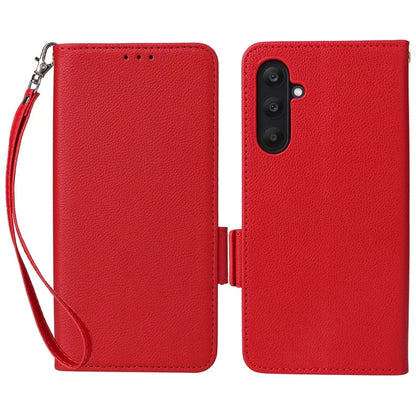 For Samsung Galaxy M55 5G / C55 5G / F55 5G Case Litchi Texture PU Leather Stand Phone Cover with Strap
