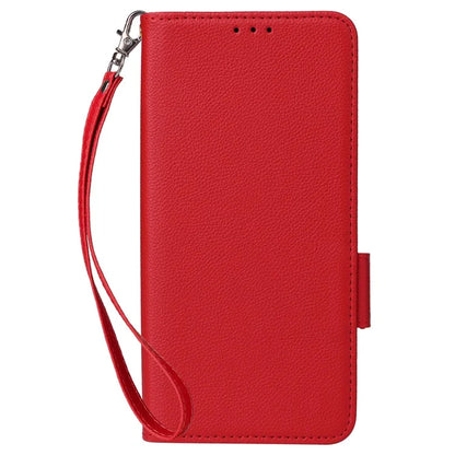 For Samsung Galaxy M55 5G / C55 5G / F55 5G Case Litchi Texture PU Leather Stand Phone Cover with Strap