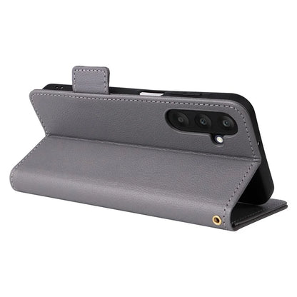 For Samsung Galaxy M55 5G / C55 5G / F55 5G Case Litchi Texture PU Leather Stand Phone Cover with Strap