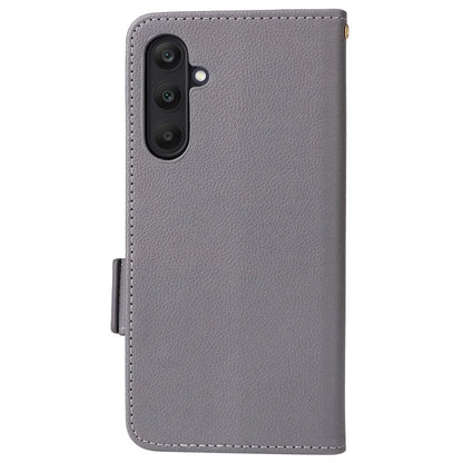 For Samsung Galaxy M55 5G / C55 5G / F55 5G Case Litchi Texture PU Leather Stand Phone Cover with Strap