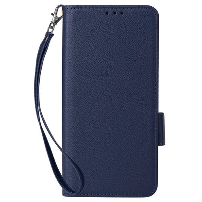 For Samsung Galaxy M55 5G / C55 5G / F55 5G Case Litchi Texture PU Leather Stand Phone Cover with Strap