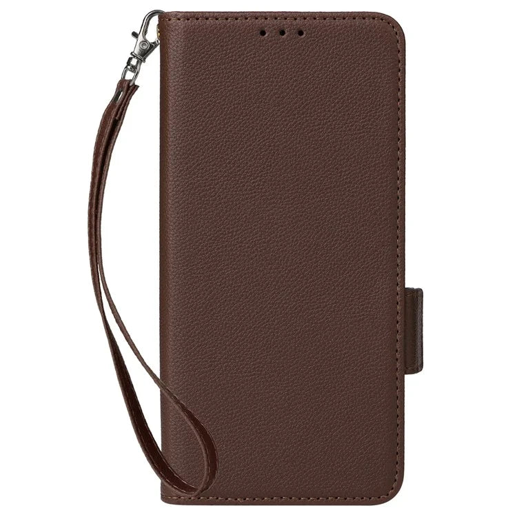For Samsung Galaxy M55 5G / C55 5G / F55 5G Case Litchi Texture PU Leather Stand Phone Cover with Strap