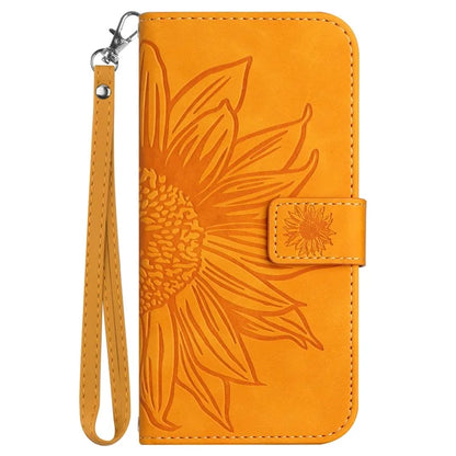 HT04 For Realme C65 4G Case Sunflower Leather Phone Cover with Wallet Stand