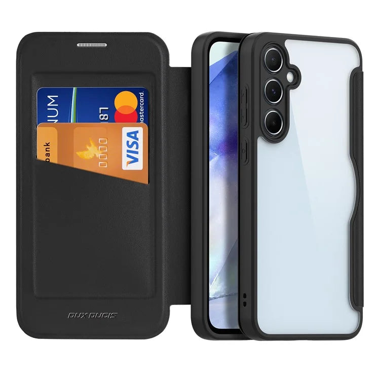DUX DUCIS Skin X Pro for Samsung Galaxy A55 5G Magnetic Phone Case Leather Card Slots Flip Cover
