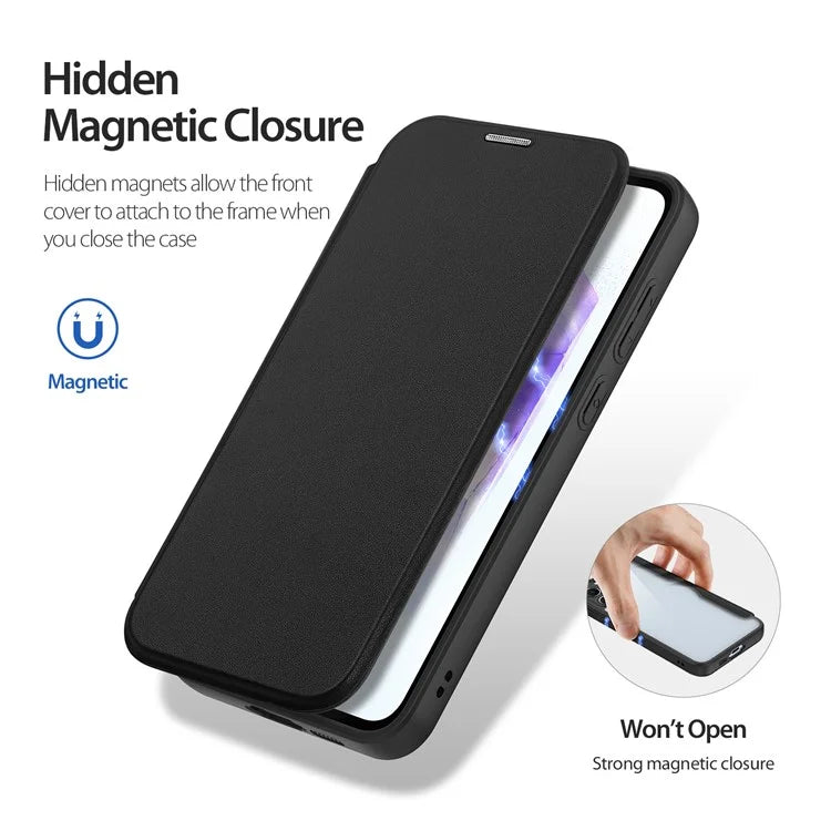 DUX DUCIS Skin X Pro for Samsung Galaxy A55 5G Magnetic Phone Case Leather Card Slots Flip Cover