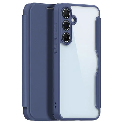 DUX DUCIS Skin X Pro for Samsung Galaxy A55 5G Magnetic Phone Case Leather Card Slots Flip Cover