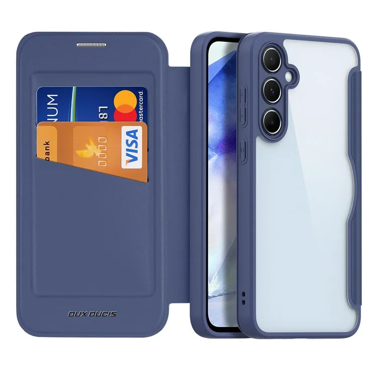 DUX DUCIS Skin X Pro for Samsung Galaxy A55 5G Magnetic Phone Case Leather Card Slots Flip Cover