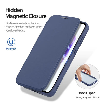 DUX DUCIS Skin X Pro for Samsung Galaxy A55 5G Magnetic Phone Case Leather Card Slots Flip Cover