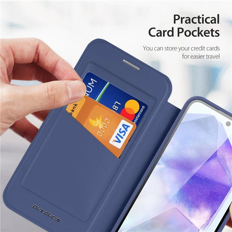 DUX DUCIS Skin X Pro for Samsung Galaxy A55 5G Magnetic Phone Case Leather Card Slots Flip Cover