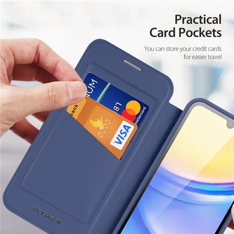 DUX DUCIS Skin X Pro for Samsung Galaxy A15 4G / A15 5G Leather Case Card Slots Flip Phone Cover