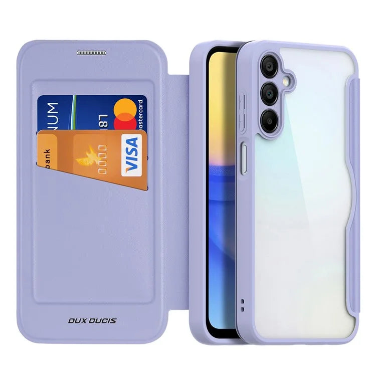 DUX DUCIS Skin X Pro for Samsung Galaxy A15 4G / A15 5G Leather Case Card Slots Flip Phone Cover